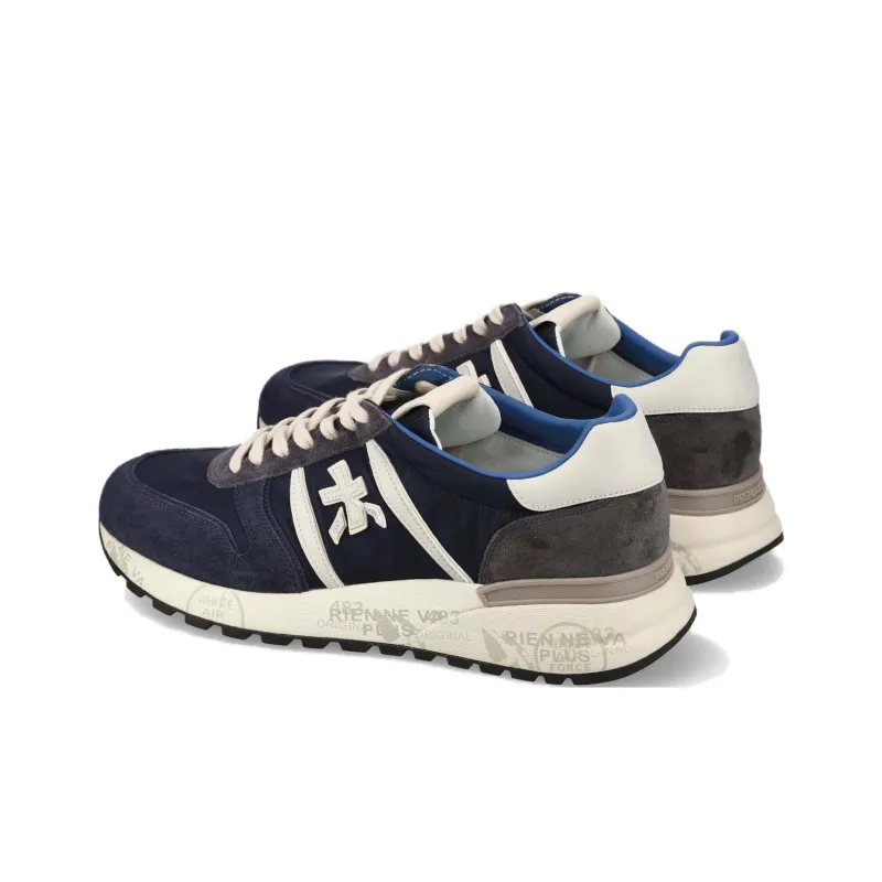 PREMIATA Lander Low Top Casual Shoes Men's Blue-3