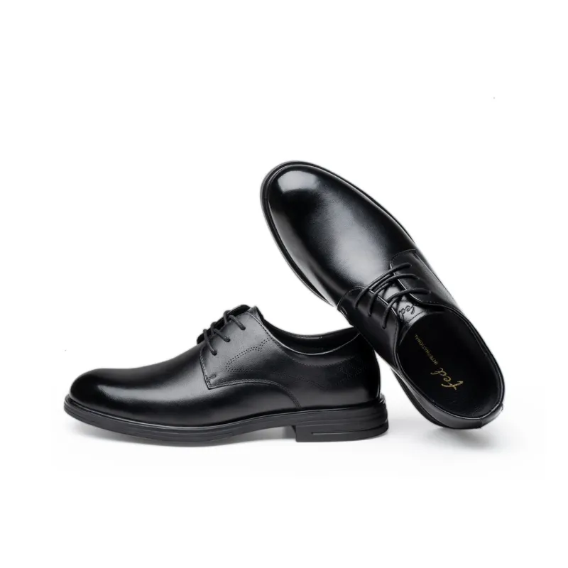 FED Dress Shoes Men Low Top Black-5