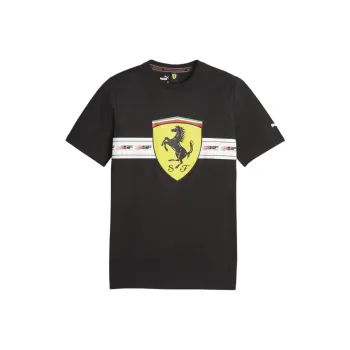 PUMA Ferrari Race Heritage Big Shield T-Shirt T-Shirt Men's Black