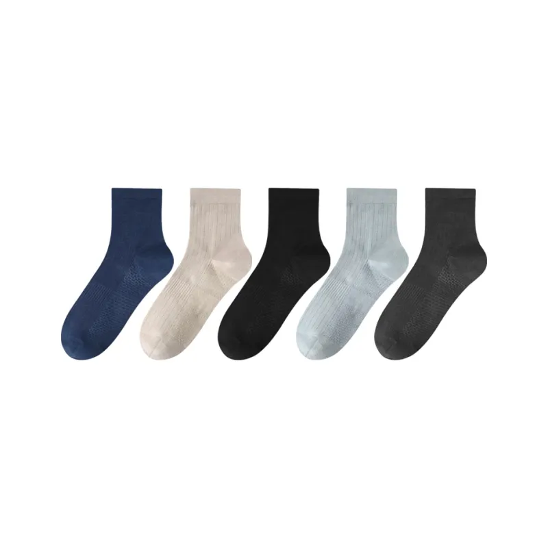 PLANDOO Mid Calf Socks Men's 5 Pack-14