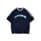 Navy Blue Half Striped