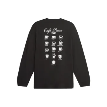 PUMA CLASSICS CAFE Tee Long Sleeve T-Shirt Men's Black