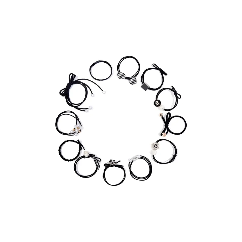 ROYALSASA Rubber Band, Faux Pearl Hair Tie Women's-0