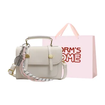 Worm's Home Pu Handbag Shoulder Bag Crossbody Bag Regular Women's Cream/Black/Khaki/Pink