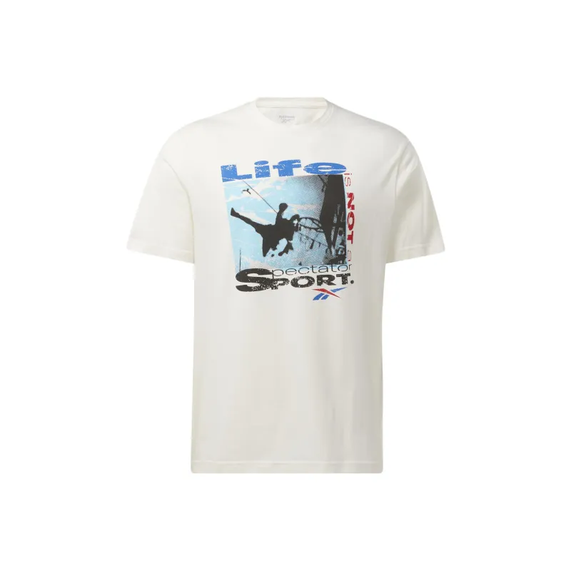 Reebok GS SPECTATOR SPORT HOOP T-Shirt Men's White-0