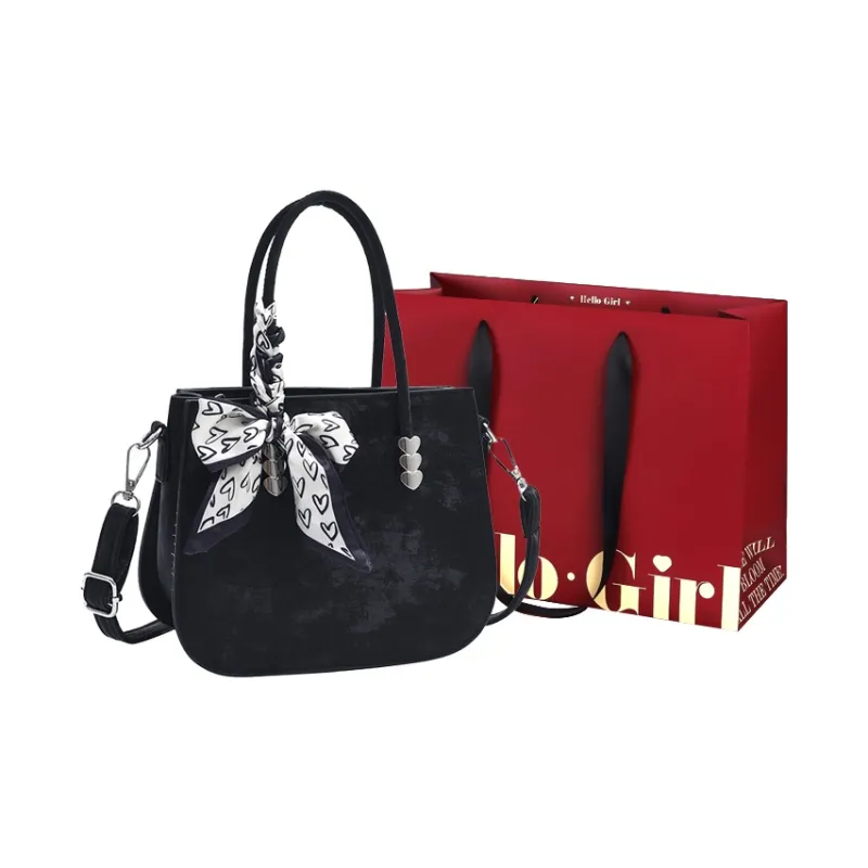 GOX PU One Shoulder Handbag Women's White/Gray/Black/Khaki/Blue/Pink-6