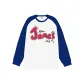 White Body with Blue Sleeves