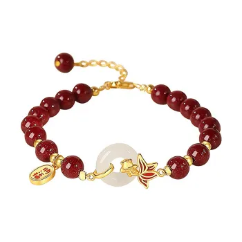 ZUIWENGLANGYASHANWENCHUANG Cinnabar Bracelets Unisex