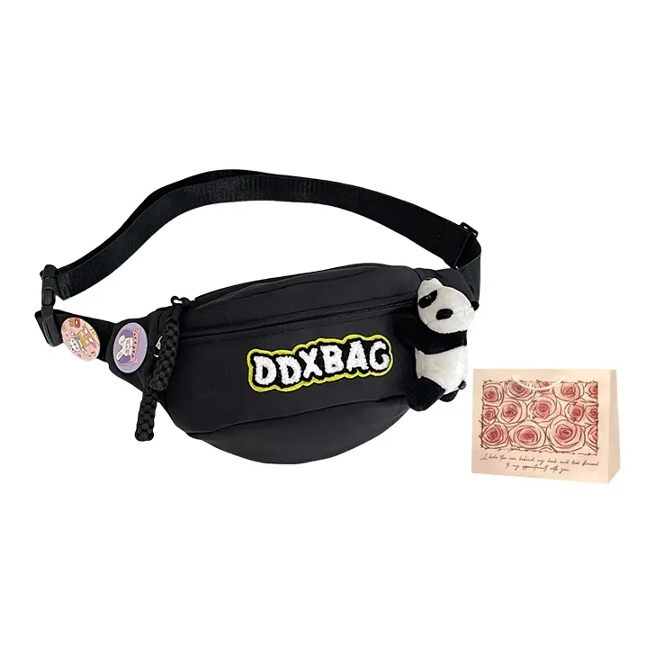 Rainbow Girl Nylon One Shoulder Crossbody Fanny Pack Regular Women's Multicolor-9