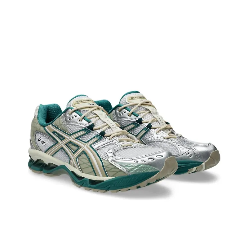 Asics GEL Nimbus 10.1 Anti Slip Wear Resistant Low Top Casual Running Shoes Unisex White Green-2