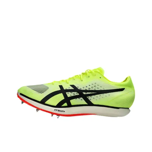 Asics COSMORACER MD 3 Abrasion Resistant Low Top Running Shoes Men's Safety Yellow Black