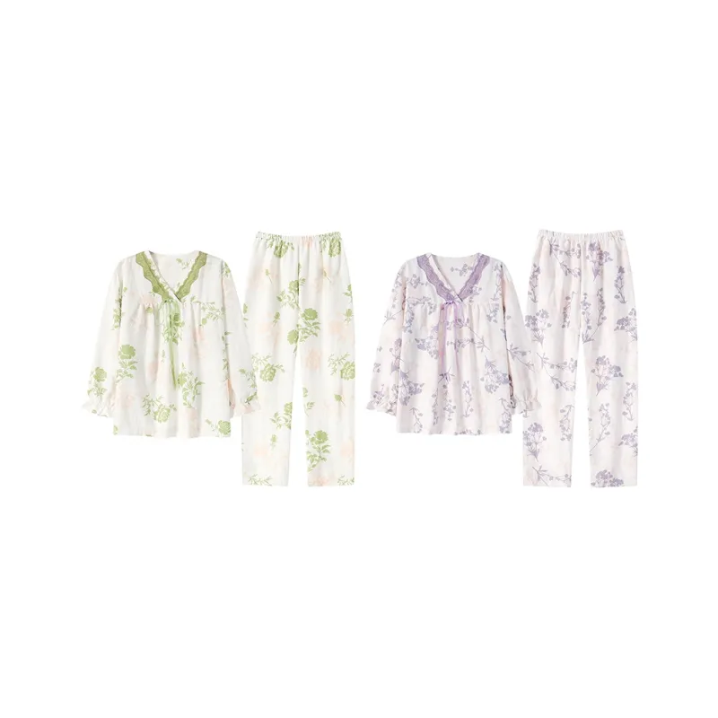 Herbal Primer Pajama Set Women's Combo Set-31