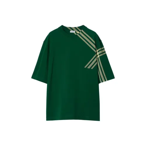 Burberry Checked Crewneck T Shirt