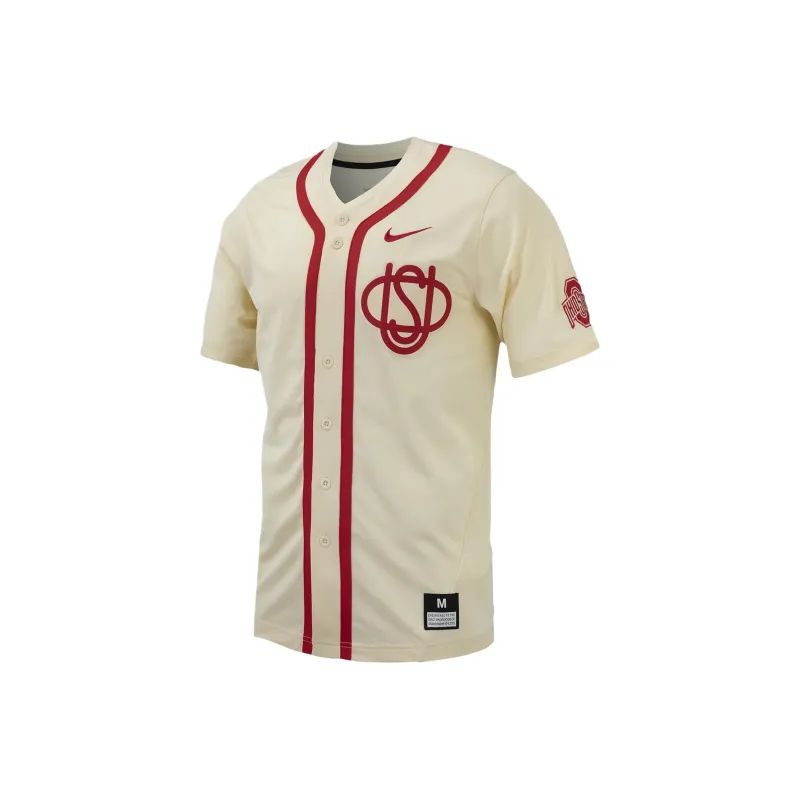 Nike Ohio State Men's Nike College Replica Baseball Jersey-0