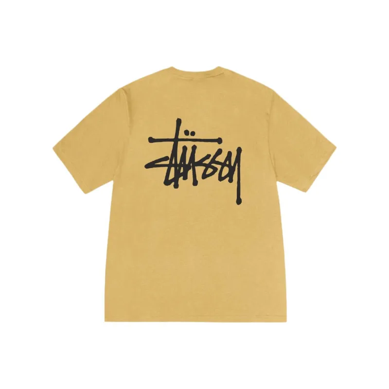 Stussy Ribbed Letter Print Cotton Pullover T-Shirt-9