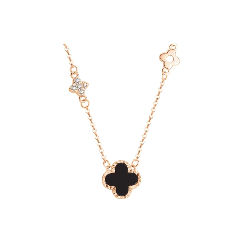 KADER Lucky Four Leaf Clover Series Agate Necklaces Women's-0