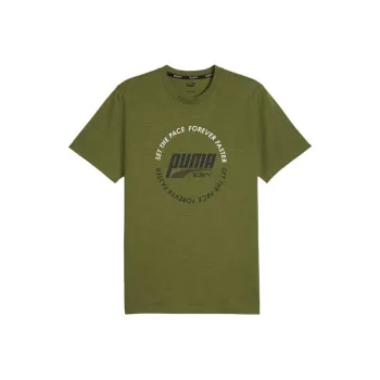 PUMA T-Shirts Men Olive Green