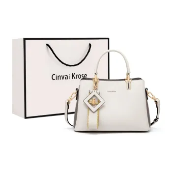 Simvay Clos Cow Leather With Synthetic Leather Handbag Crossbody Bag Mom Bag Tote Bag Medium Size Women's
