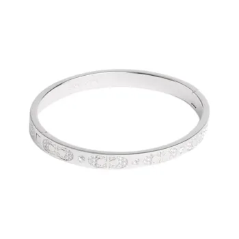 COACH Brass Plated, Glass, Cubic Zircon Bangles Women's Silver