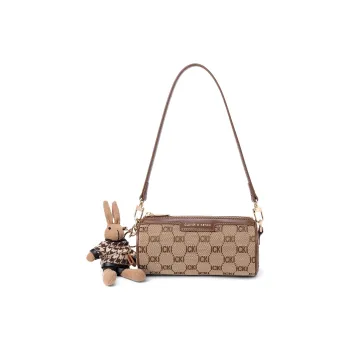 CLEVER& KETCH PU Cylinder Bag Underarm Crossbody Bag Shoulder Bag Regular Women's Coffee