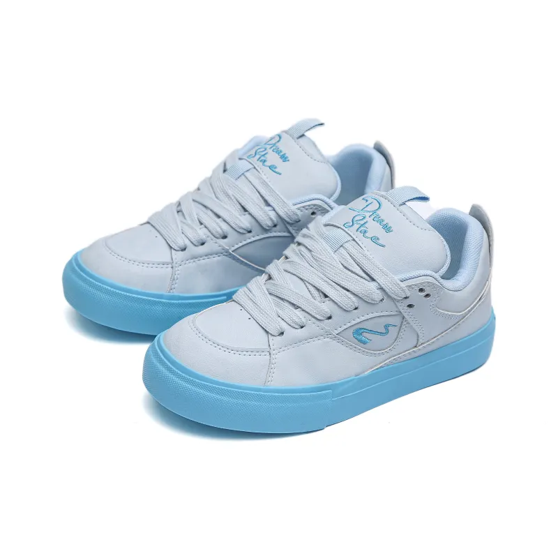TUOPIN Low Top Skateboard Shoes Women's Yellow Cream Green-5