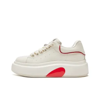 HR Low Top Casual Shoes Women's White Red