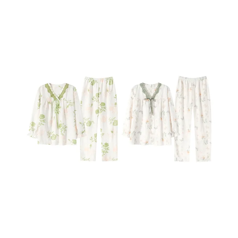 Herbal Primer Pajama Set Women's Combo Set-30