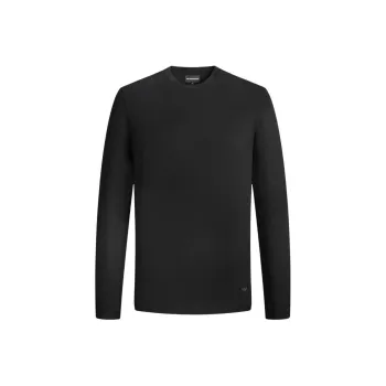 EMPORIO ARMANI Long Sleeved Crewneck Straight Hem Top