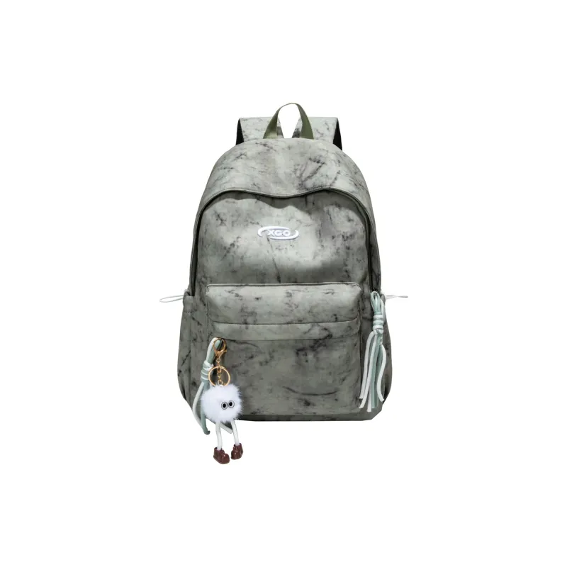 Yalu Nylon Backpack Unisex White/Red/Green/Black-12