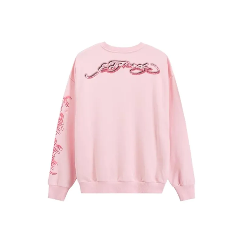 Ed Hardy Sweatshirt Women's Cherry Blossom Pink-1