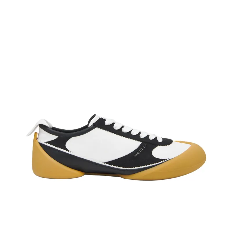 Alexander McQueen Flexion Sneaker Low Top Casual Shoes Men's Black White-1