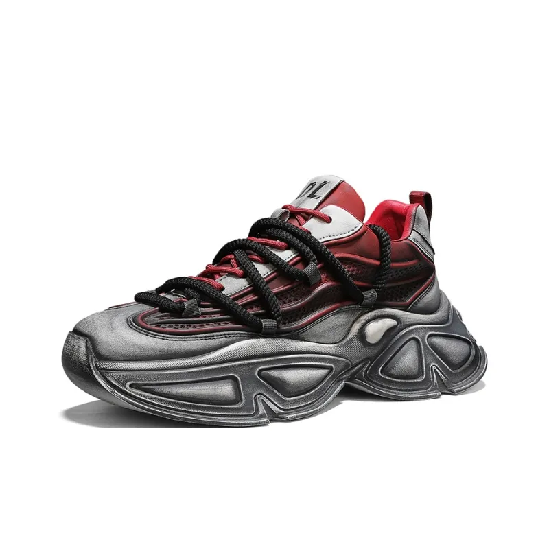 AiJP Anti Slip And Wear Resistant Height Increasing Low Top Chunky Sneakers Men's-9