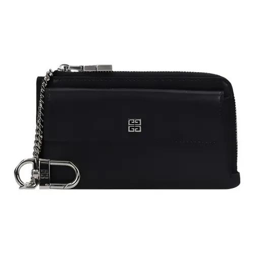 Givenchy 4G Calfskin Clutch Wallet Women's Black