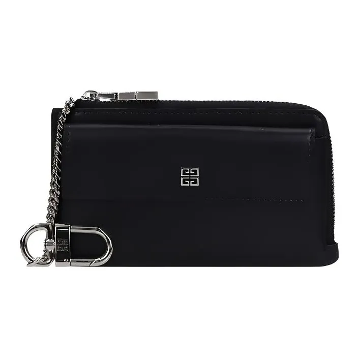 Givenchy 4G Calfskin Clutch Wallet Women's Black-0