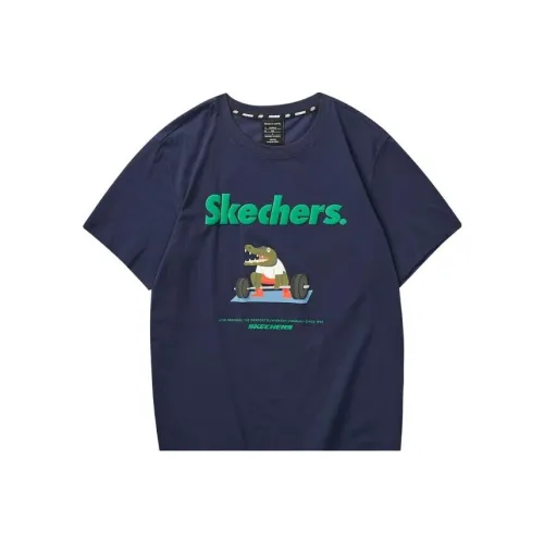 Skechers Funny Monster T-Shirts Unisex Marine Blue/00DU