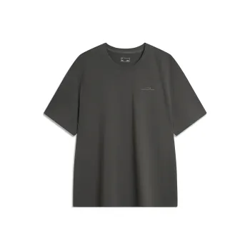 LiNing Weekend Youth Sports Fashion Collection T Shirt Unisex Obsidian Gray