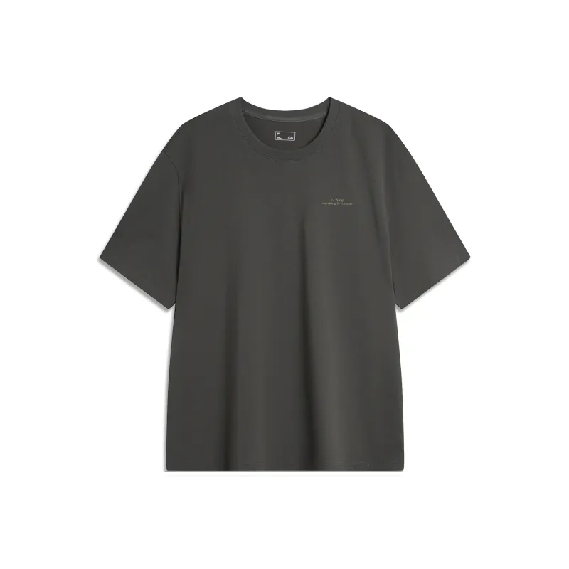 LiNing Weekend Youth Sports Fashion Collection T-Shirt Unisex Obsidian Gray-0