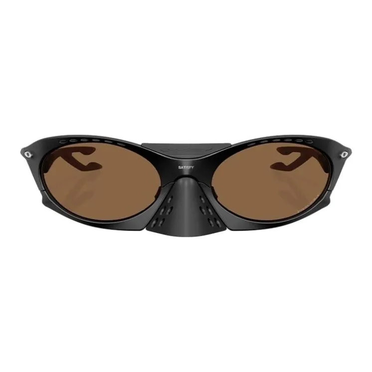 Oakley Injection Molded Irregular Shape Sunglasses Unisex Black-1