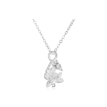 Royal Dragon Mirror 999 Fine Silver Necklaces Women's