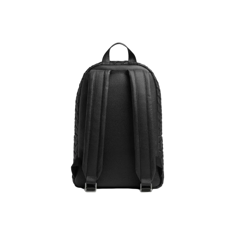 Bottega Veneta Intrecciato Cow Leather Backpack Unisex Black-2