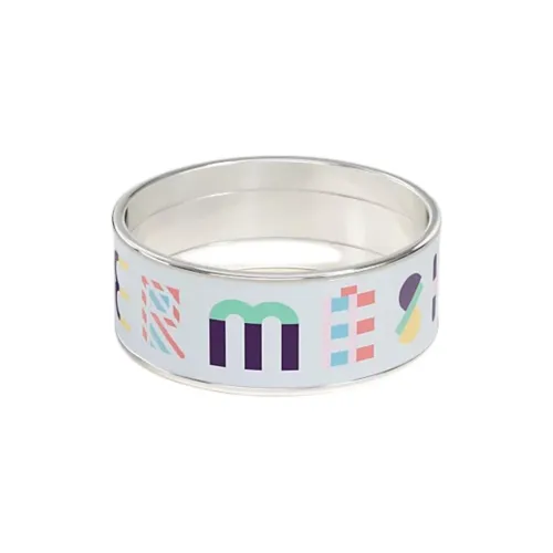 HERMES Enamel Rings Women's White
