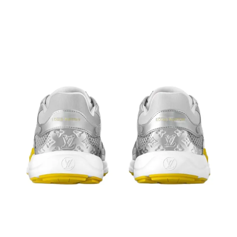 LOUIS VUITTON Olympia Low Top Casual Shoes Women's Silver Yellow-4