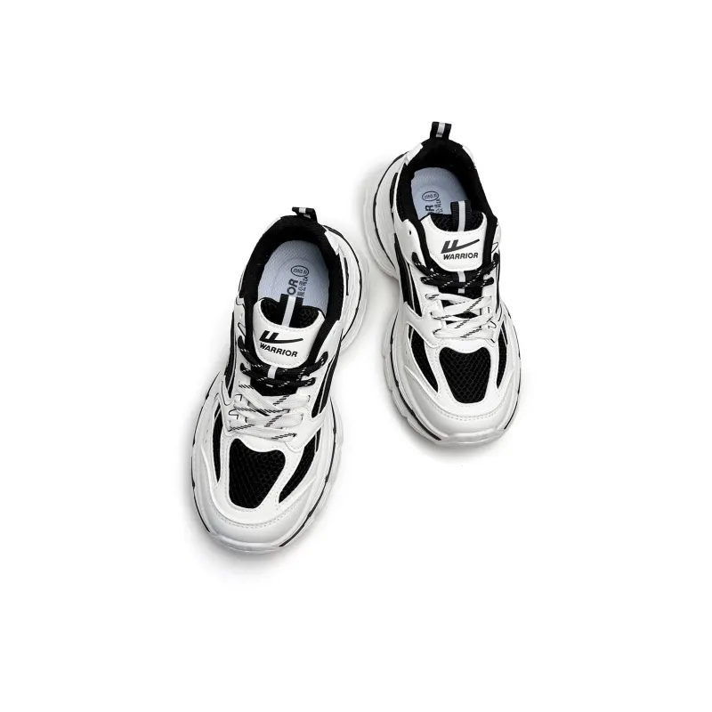 Warrior Warrior Low-Top Chunky Sneakers Women's White Black-2