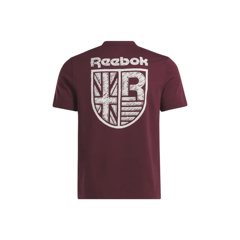 Reebok Crest T-Shirt Men's Burgundy-0