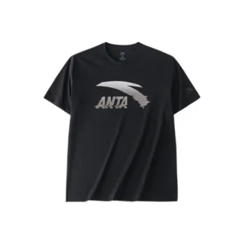 Anta Life Collection T Shirt Unisex Basic Black Silver