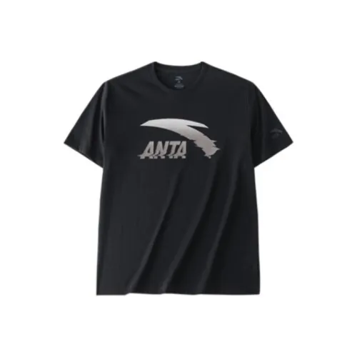 Anta Life Collection T Shirt Unisex Basic Black Silver