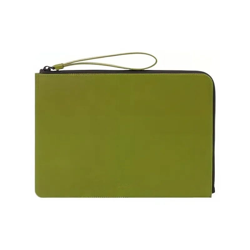 KENZO Cow Leather Wallets Clutches Large Size Unisex Green-2