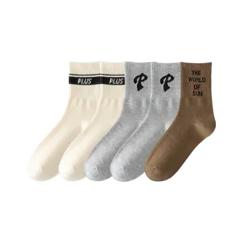 Cotton Gene Mid Calf Socks Men's 5 Pack