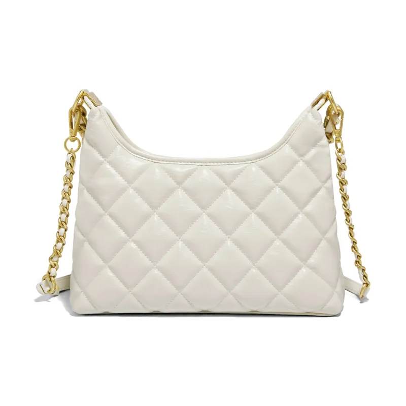 Marino Orlandi Synthetic Leather Shoulder Bag Small Size Women's Ivory/Black-4