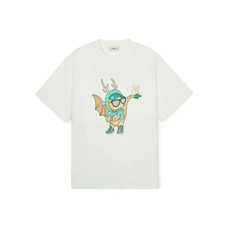 MLB New York Yankees Year Of The Dragon Limited Edition Collection SS24 Set in Sleeve T Shirt Unisex White-0
